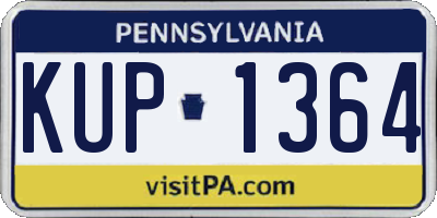 PA license plate KUP1364