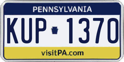 PA license plate KUP1370