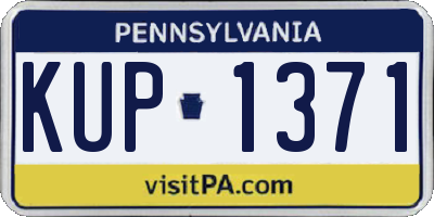 PA license plate KUP1371