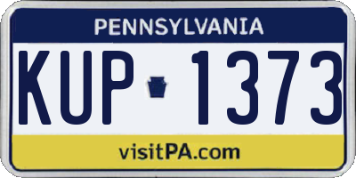 PA license plate KUP1373