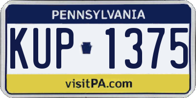 PA license plate KUP1375