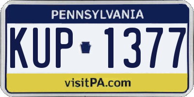 PA license plate KUP1377
