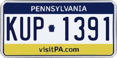 PA license plate KUP1391