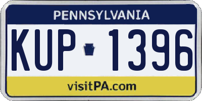 PA license plate KUP1396