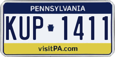 PA license plate KUP1411
