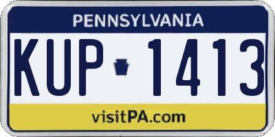 PA license plate KUP1413