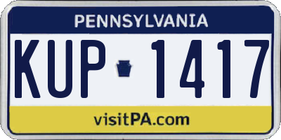PA license plate KUP1417