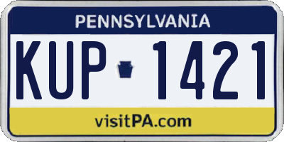 PA license plate KUP1421