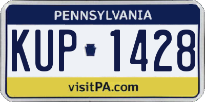 PA license plate KUP1428