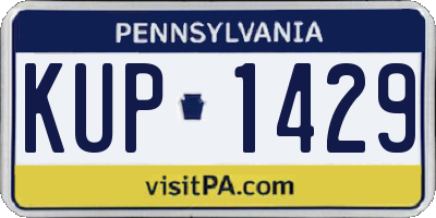 PA license plate KUP1429