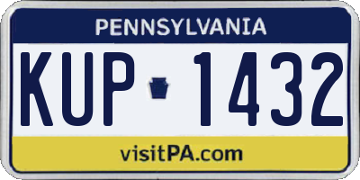 PA license plate KUP1432