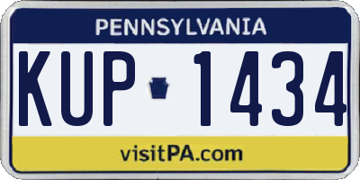 PA license plate KUP1434