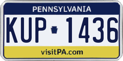 PA license plate KUP1436