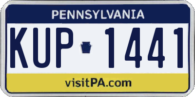 PA license plate KUP1441