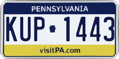 PA license plate KUP1443