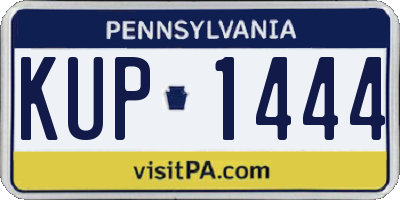 PA license plate KUP1444