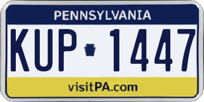 PA license plate KUP1447