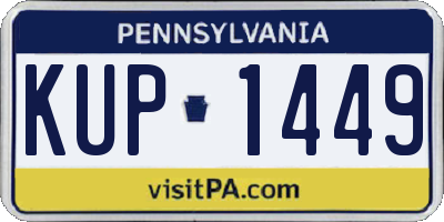 PA license plate KUP1449