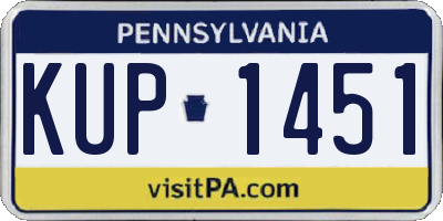 PA license plate KUP1451