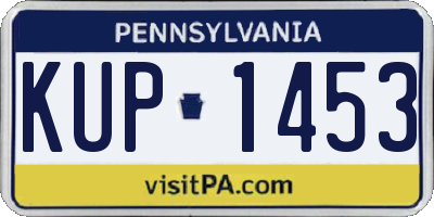 PA license plate KUP1453