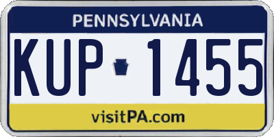 PA license plate KUP1455