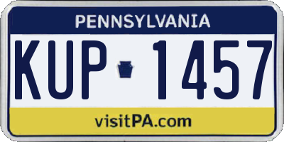 PA license plate KUP1457