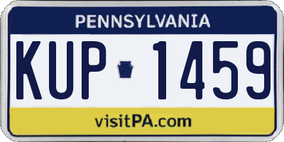 PA license plate KUP1459