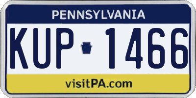 PA license plate KUP1466