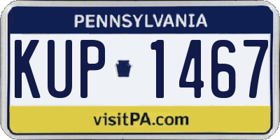 PA license plate KUP1467