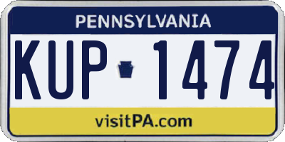 PA license plate KUP1474
