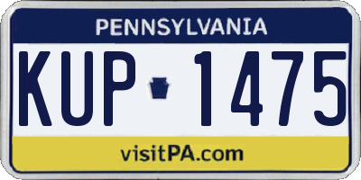 PA license plate KUP1475