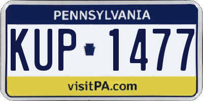 PA license plate KUP1477