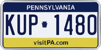 PA license plate KUP1480