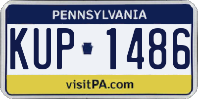 PA license plate KUP1486