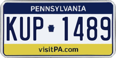 PA license plate KUP1489