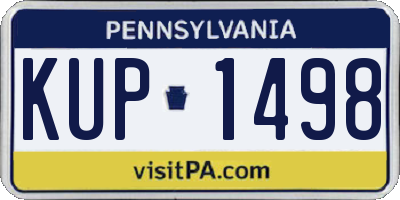 PA license plate KUP1498