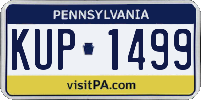 PA license plate KUP1499