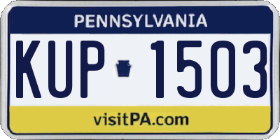 PA license plate KUP1503