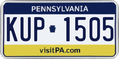PA license plate KUP1505