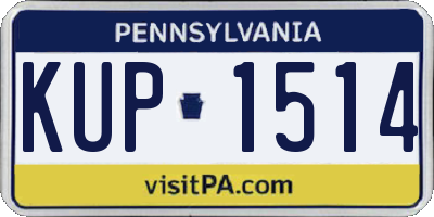 PA license plate KUP1514