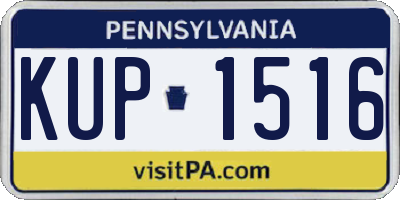 PA license plate KUP1516
