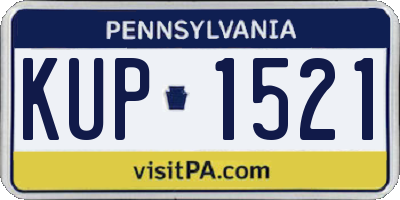 PA license plate KUP1521