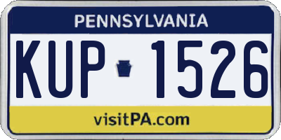 PA license plate KUP1526