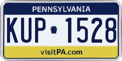 PA license plate KUP1528
