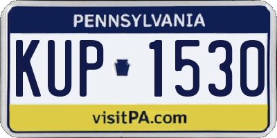 PA license plate KUP1530