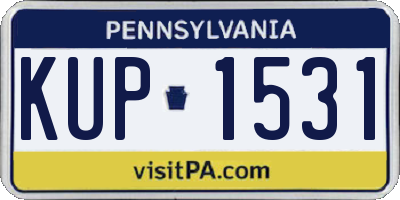 PA license plate KUP1531
