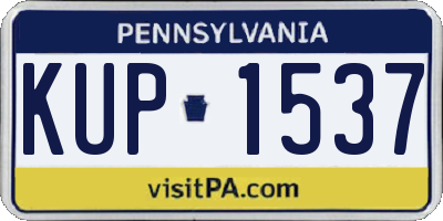 PA license plate KUP1537