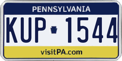 PA license plate KUP1544