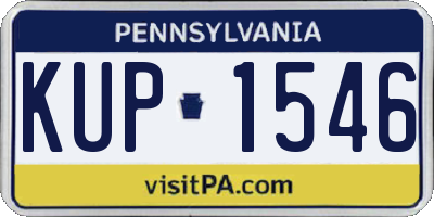PA license plate KUP1546
