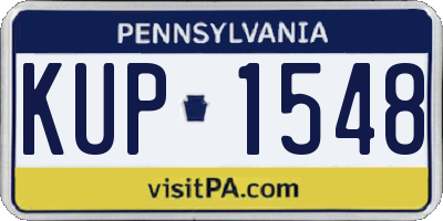 PA license plate KUP1548